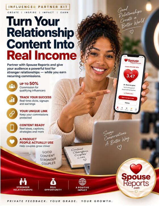 Front cover of the Spouse Reports influencer kit